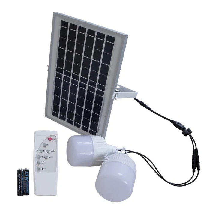 hot sale 15W 20W 30W 40W 60W 80W 120W Led Outdoor Portable Mini System Solar Panel charging Remote Rechargeable light Bulb