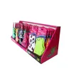 Corrugated cardboard hook socks display stand for supermarket/custom carton fabric sock display box