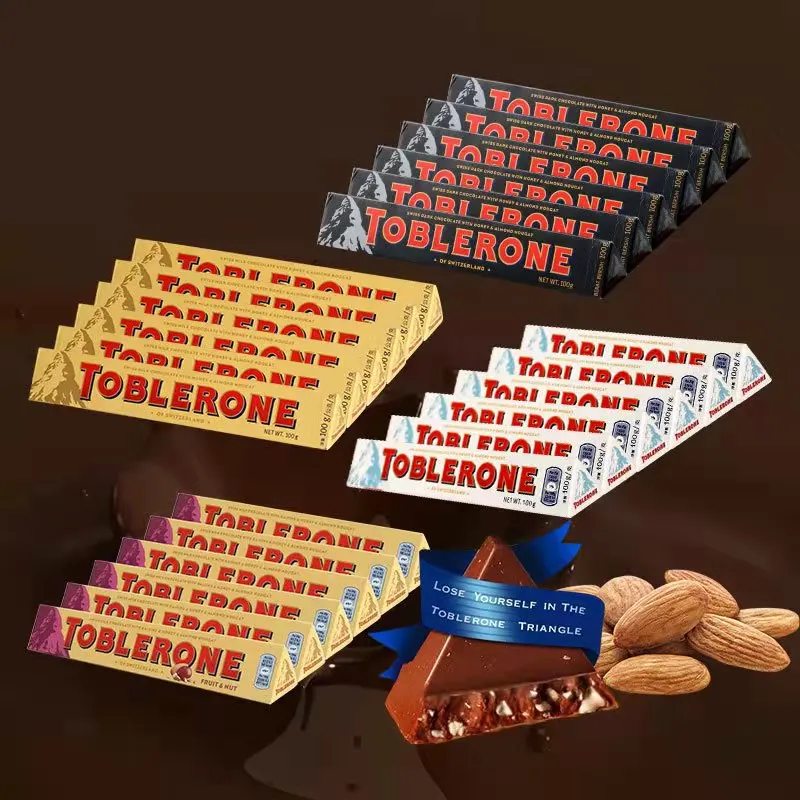 Toblerone Coklat Putih 100g,Paket 4 / Toblerone Bundel Coklat Gelap ...