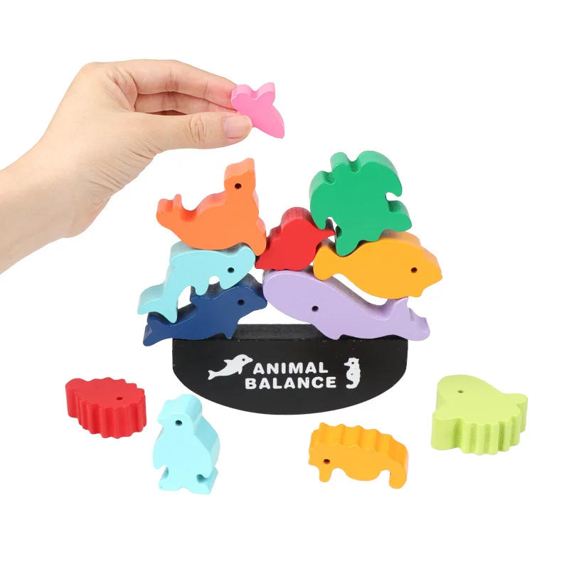 Stack And Balance Colorful Early Childhood Educational Stacking Puzzles Animal Balance ...