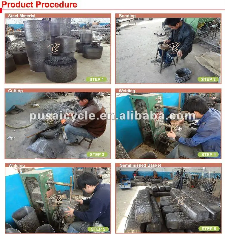 Hot Sale Pattern Bicycle Parts Hs Code 8714990000 Steel Basket For