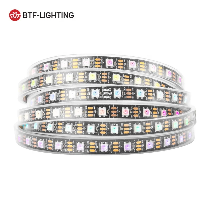 BTF Lighting ip30 ip65 30 60 96 100 144pixels soft tape light led strip ws2812b