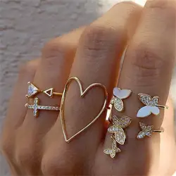 Fashion butterfly jewelry for women ring set Wholesale N2102295