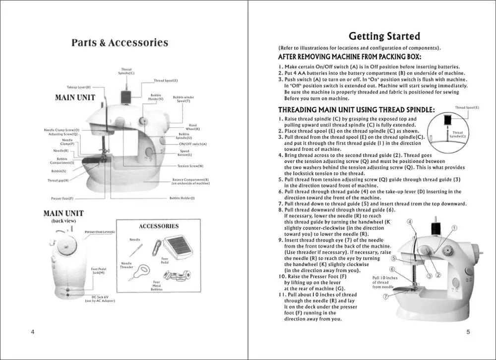 Zogift Yiwu  2019 Electric Mini Portable Handheld Domestic Button Sewing Machine Industrial