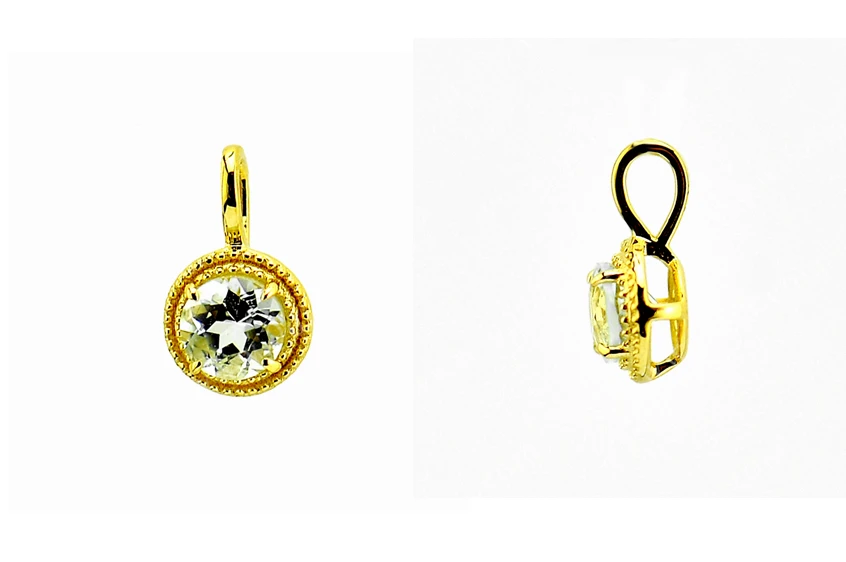 Gold Jewelry Custom Gold Birthstone Gemstone Pendants Charm Necklace