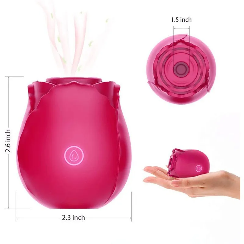 Rose G-Spot Vibrator Masturbator Adult Sex Toy Massager for Women with Vibration Sucking Feature