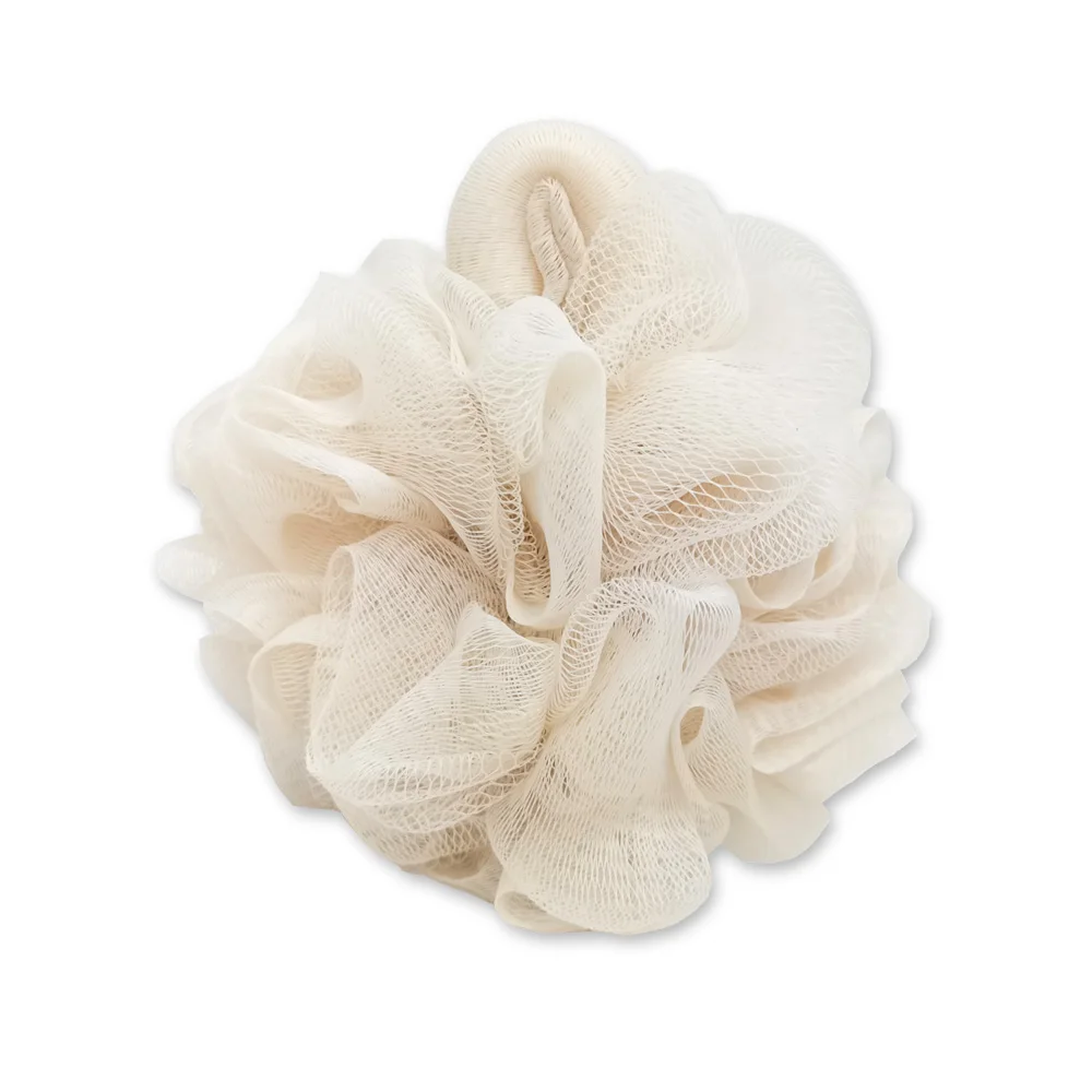 Grs Recycled Polythene Mesh Bath Sponge Customize Logo Shower Puff Eco