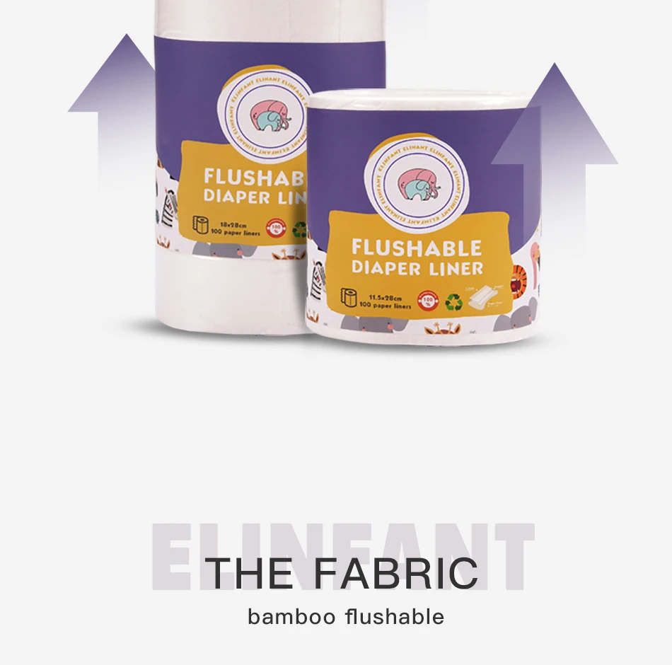 Elinfant Disposable Bamboo Liners Bamboo Flushable Baby Diaper Nappy