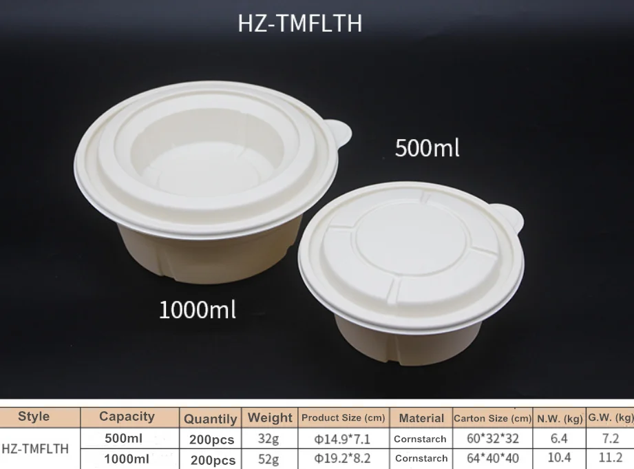 Eco Friendly Biodegradable Food Packaging Containers Takeaway Cornstarch Disposable Food Container Buy Cornstarch Disposable Food Container Disposable Biodegradable Food Container Corn Starch Food Packaging Box Compostable Disposable Food Storage