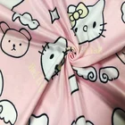 wholesale 5%spandex print polyester knit fabric for garment printing custom