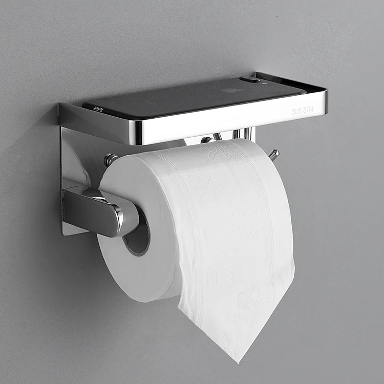 Sus304 Stainless Steel Modern Wall Mount Bathroom Toilet Tissue Paper ...