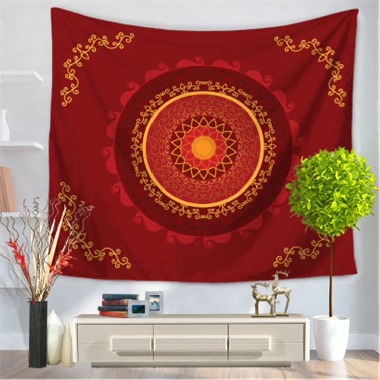 75*90cm Bohemian Tapestry Living Room Bedroom Dorm Wall Art Decoration Mandala Hippie Popular Wall Hanging Psychedelic Tapestry