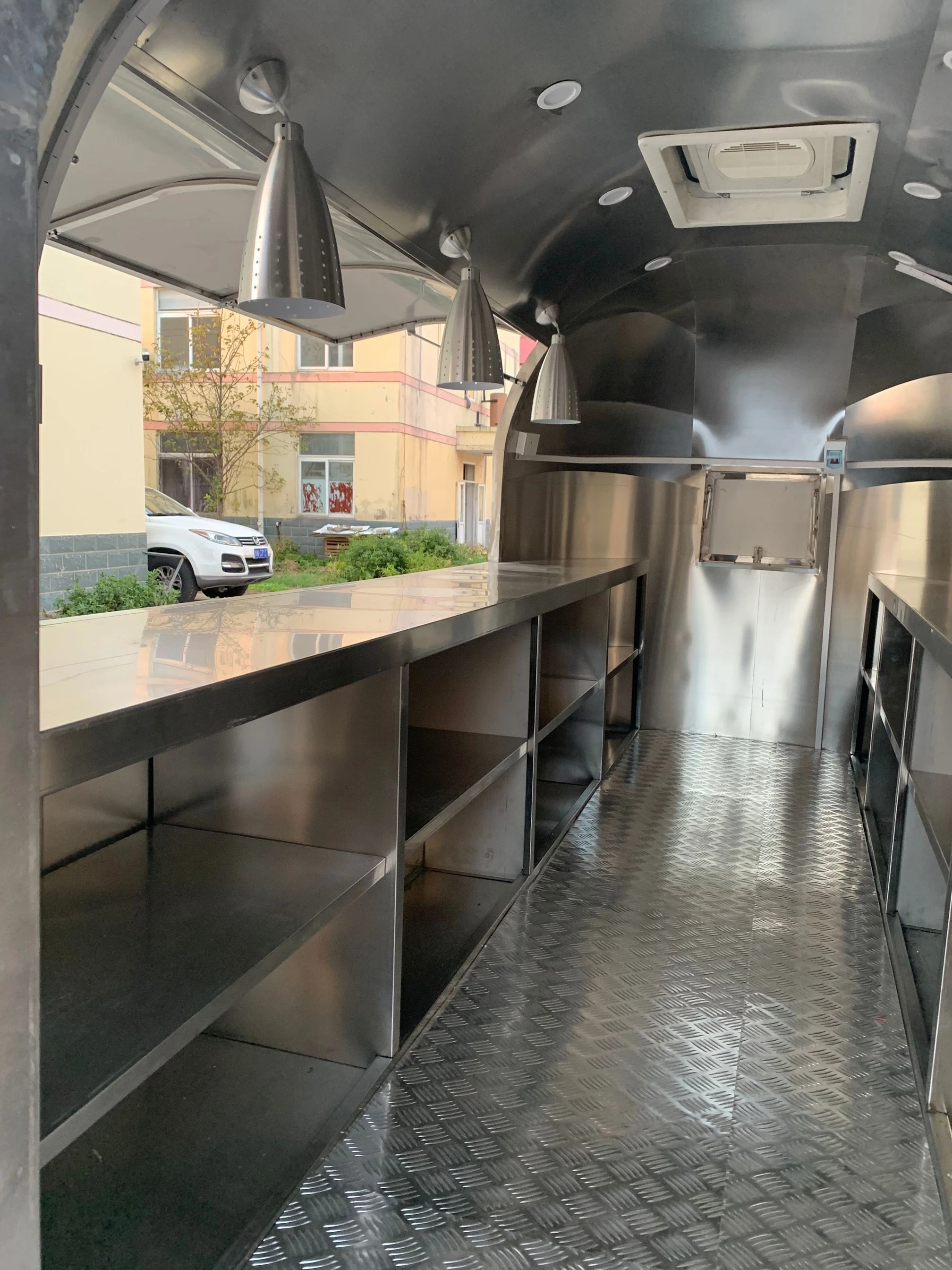 Oem Mobile Food Car Stainless Steel Outdoor Kitchen Food Trailer Cart