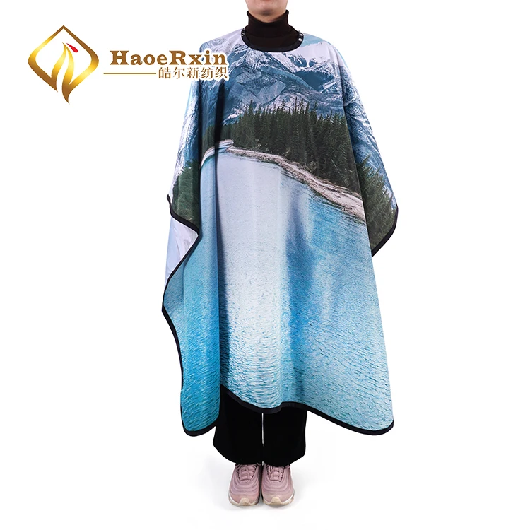 luxury barber cutting cape