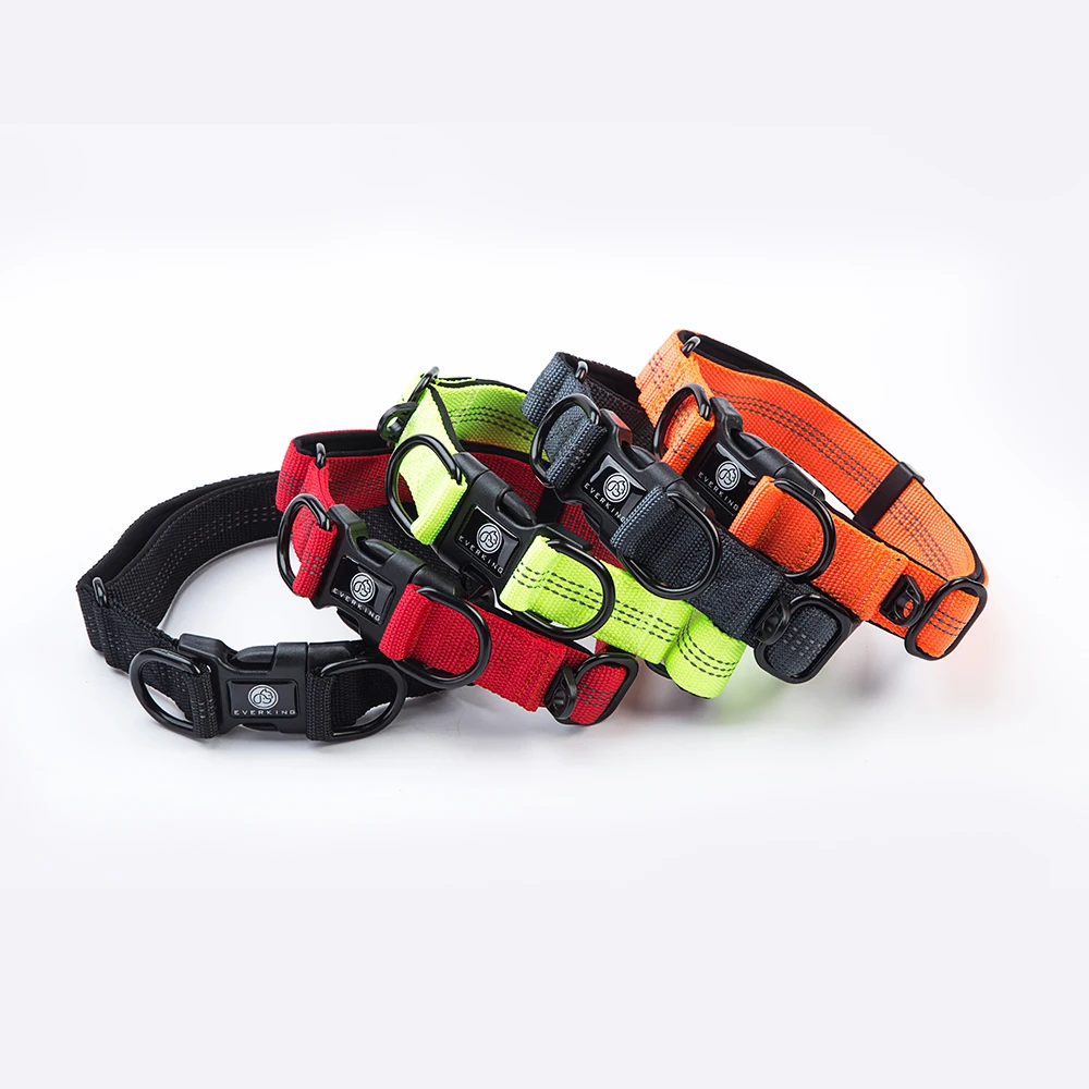 

Heavy Duty Reflective Double D Ring Dog Collar,2 Pieces, 5 colors