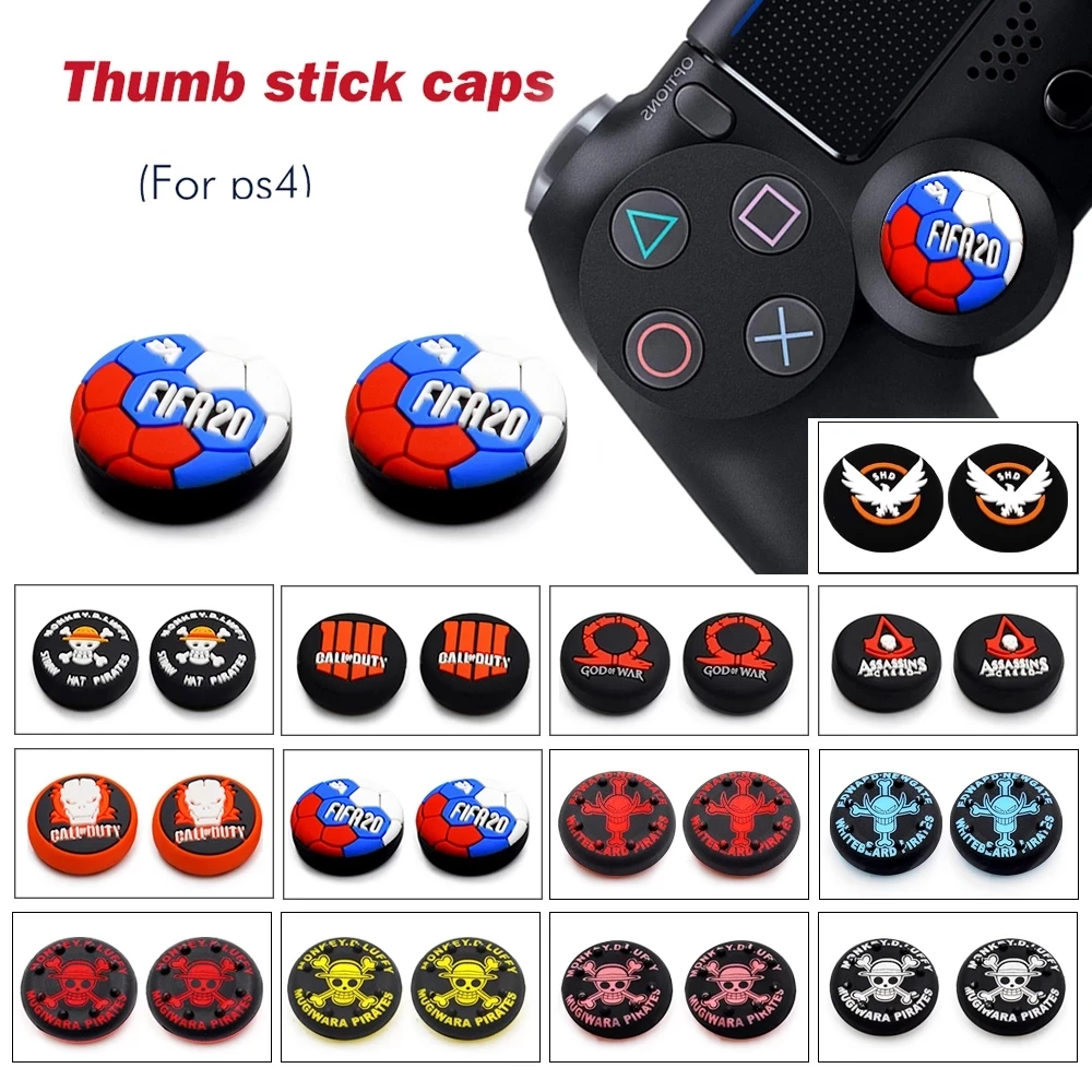 Newest Ps5 Grip Thumbstick Cover 2 Set Non Slip 3d Analog Silicone Joystick Thumb Stick Key Cap 