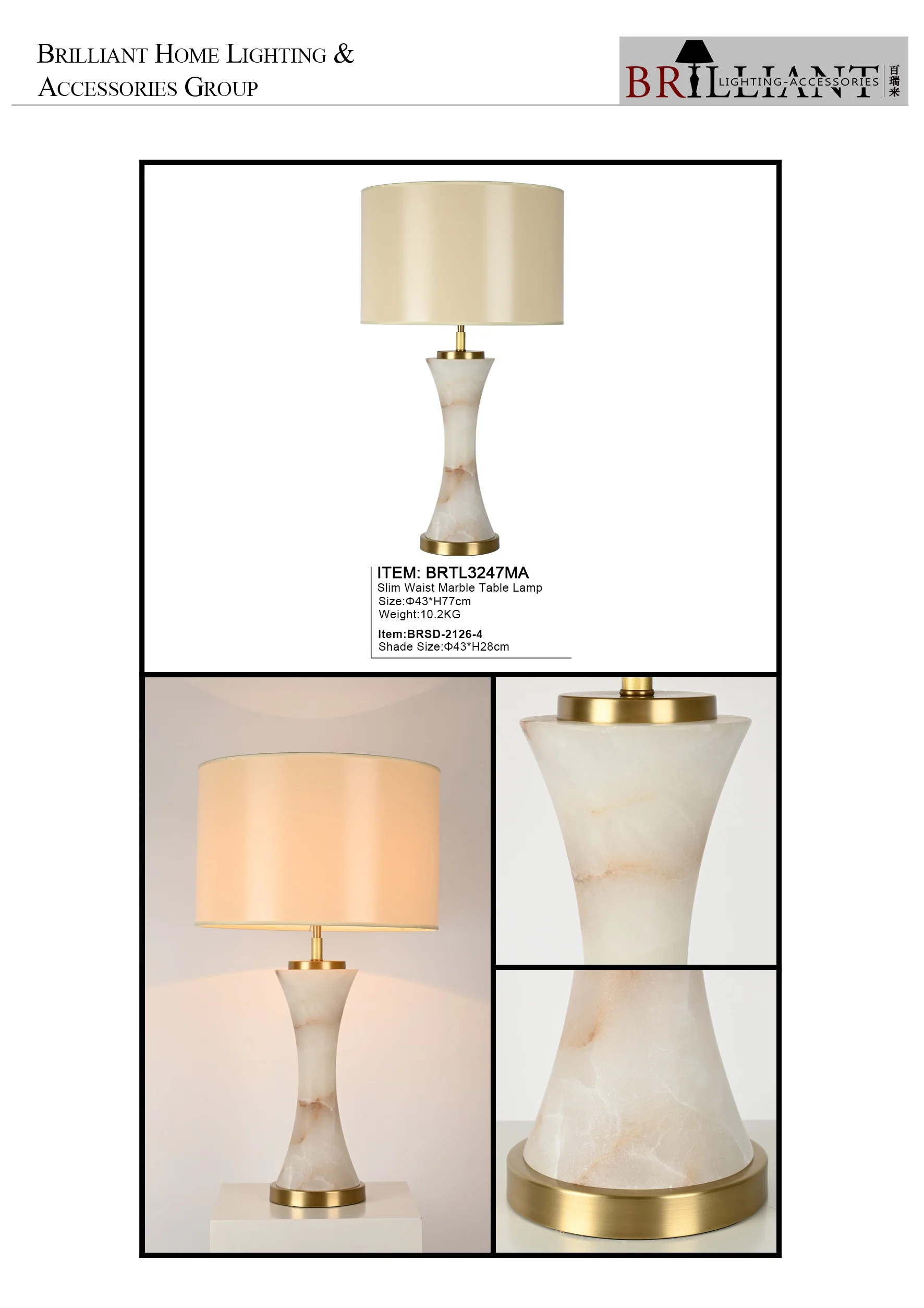 New Design Table Lamps Luxury Modern Decorative Marble Crystal Lamp