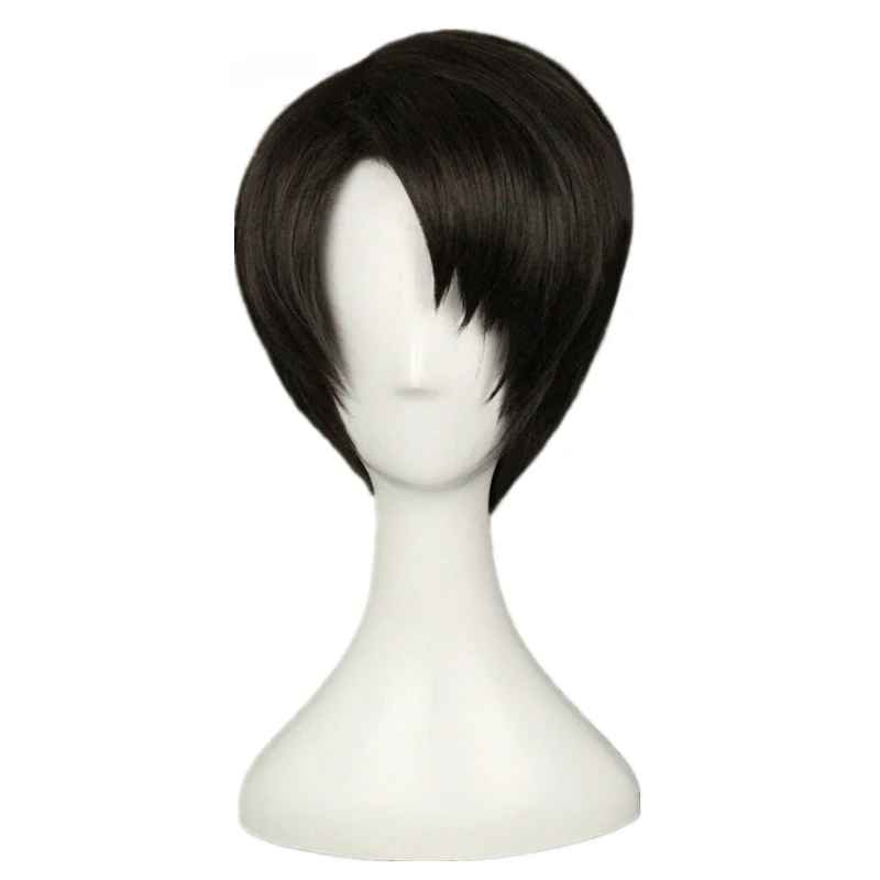 Attack On Titan Levi Ackerman Cosplay Wig Rivaille Ackerman Short Black Heat Resistant Synthetic Hair Cosplay Wig Buy Serangan Di Titan Levi Ackerman Cosplay Wig Rivaille Ackerman Pendek Hitam Sintetis Tahan