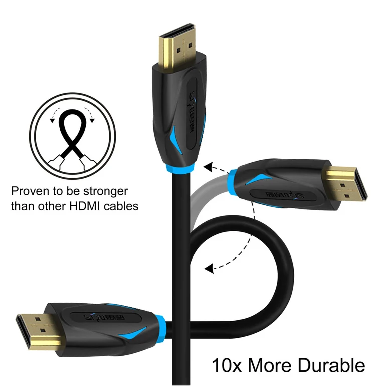 For computer Custom logo pvc cover 4k Gold Plated 1080p ultra slim hdmi 4K cable - ANKUX.COM