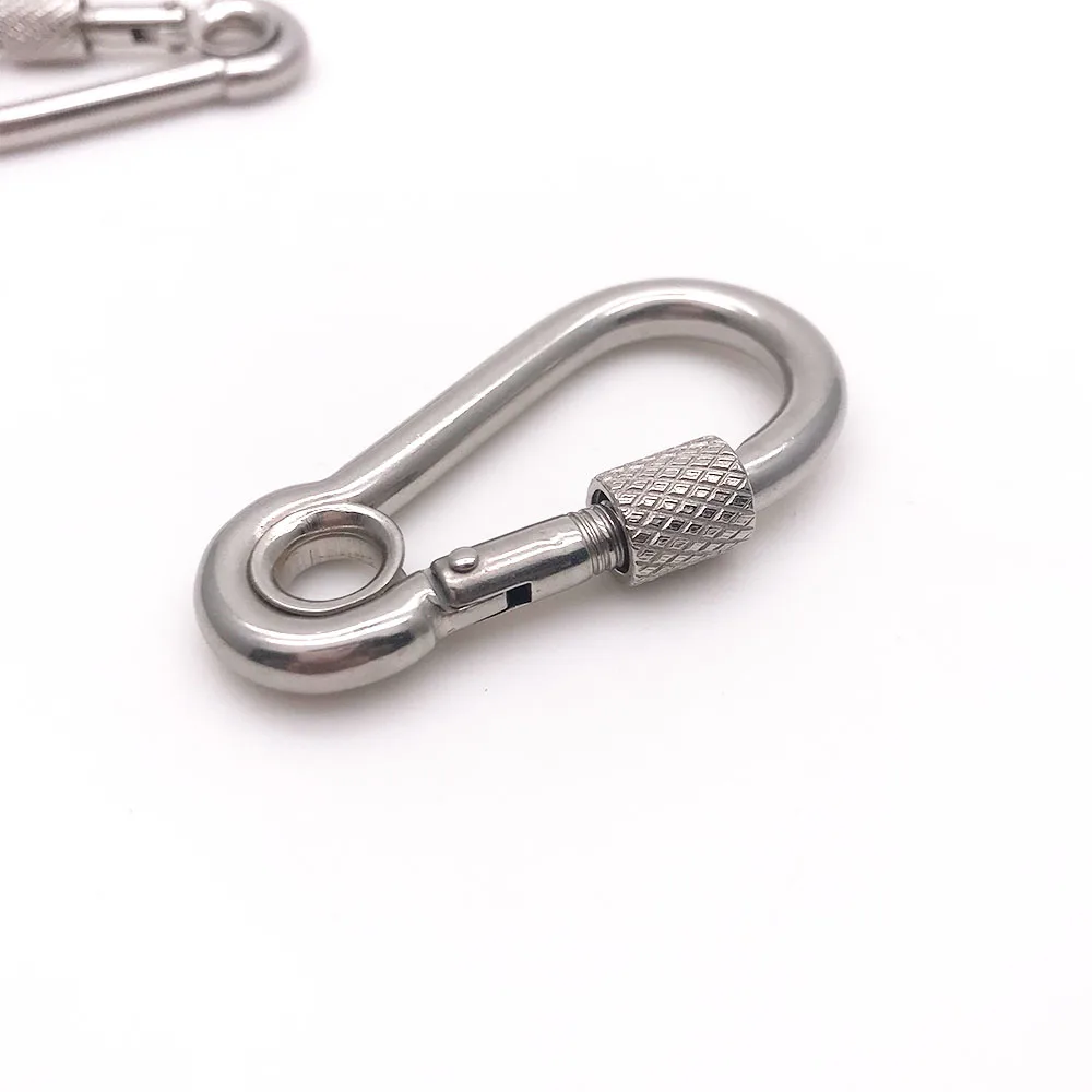 BT-2450S Stainless Steel 304 Climbing Carabiner With Screw and Eye Snap Hook Caribiners