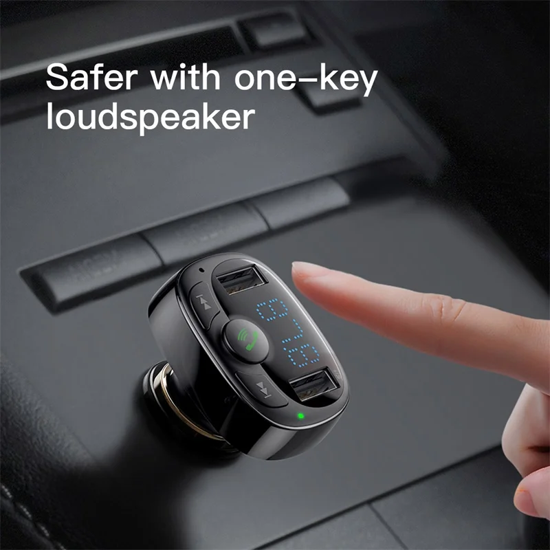 S09a Mp3 Audio Player Fm Transmitter Handsfree Aux Modulator Dual Usb 3.4a Car Charger Buy