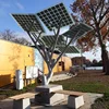 Municipal engineering Artificial Tree Decorative Urban Benches Charging Phones with solar power