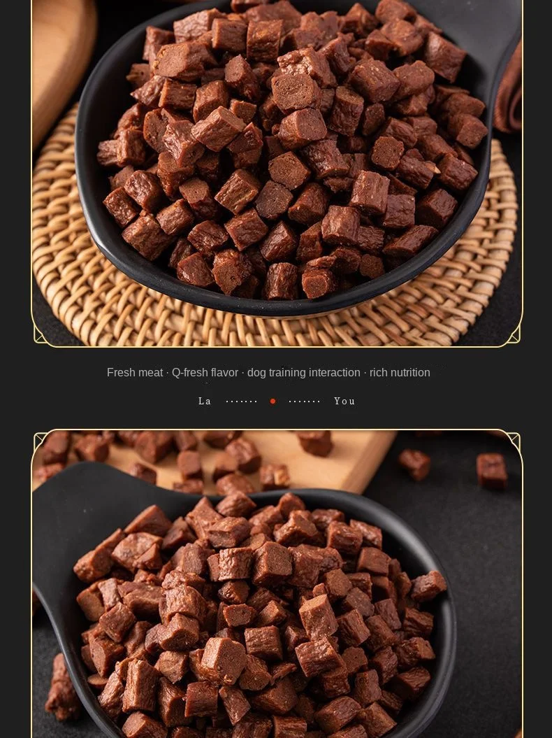 Dog Snacks Beef Granules Teddy Golden Hair Nutrition Training Molar Food Mixed Rice Dried Meat Gift Bag Fresh factory