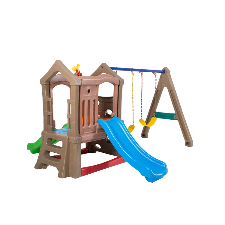 plastic outdoor swing and slide sets