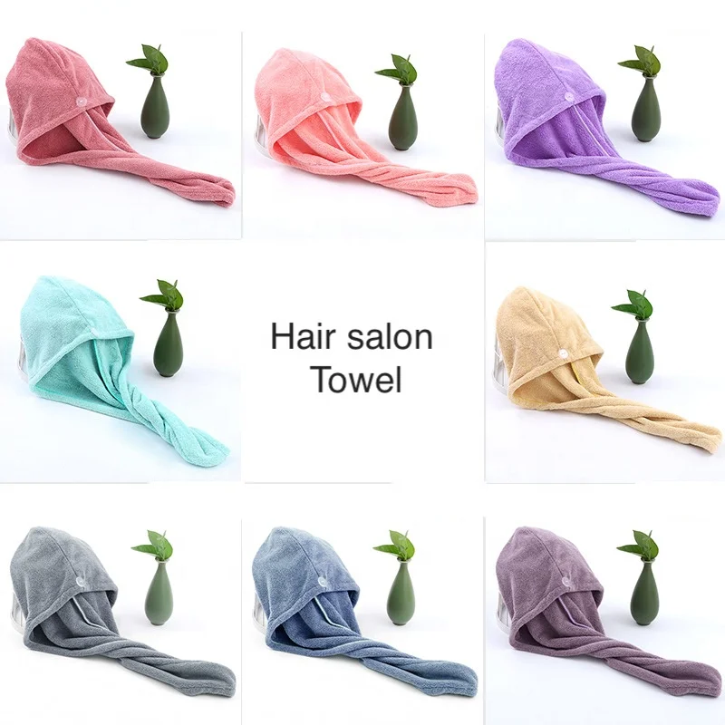 Hair Towel Wrap Turban Microfiber Drying Head Towel With Buttons Buy Microfiber Hair Drying