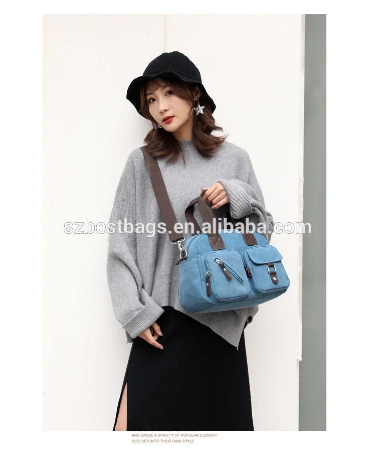 canvas leather bag