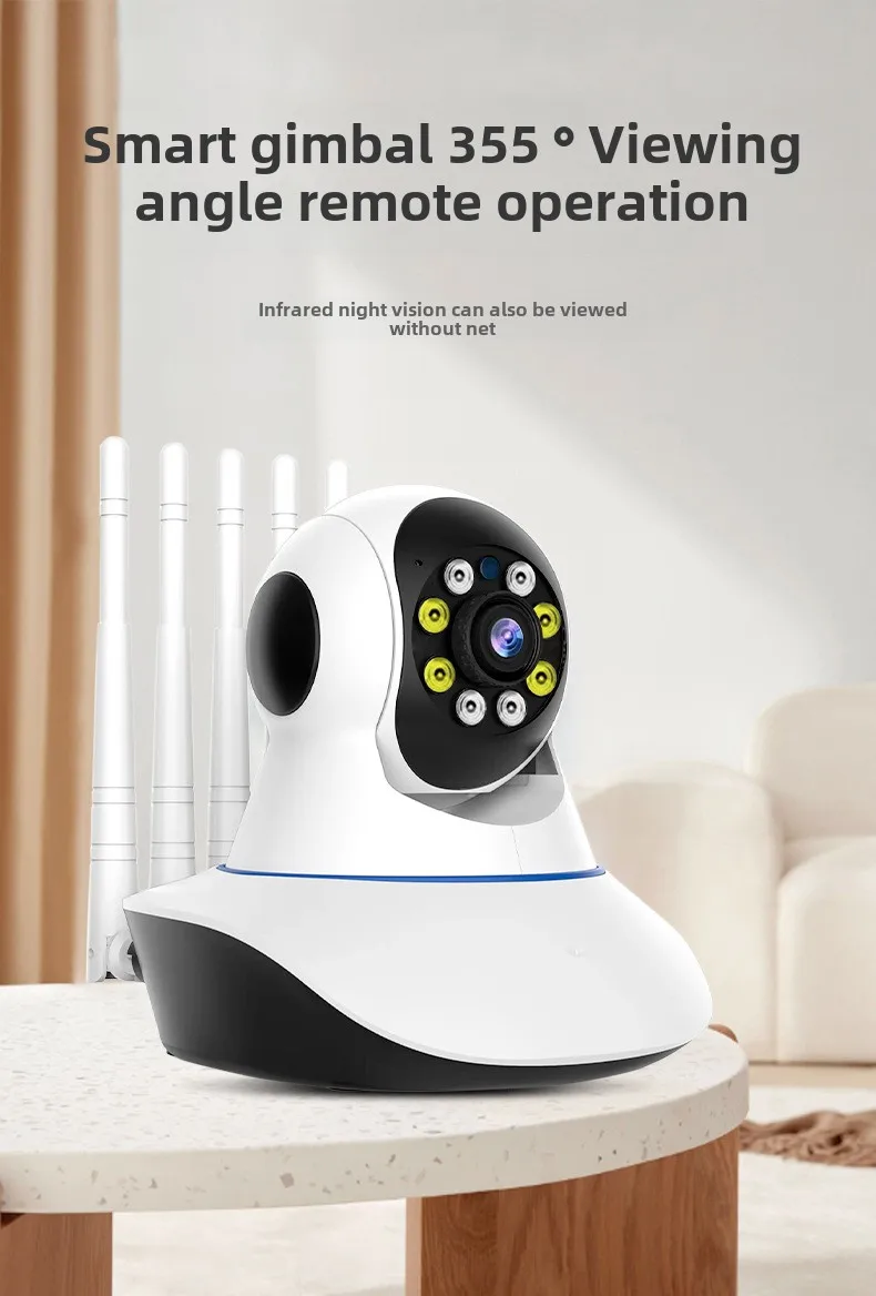 Cloudbirds V360pro Mini 1080P Smart AI PTZ Replay Video Camera Night Vision CMOS TF Card Storage One Click Video Sharing Motion