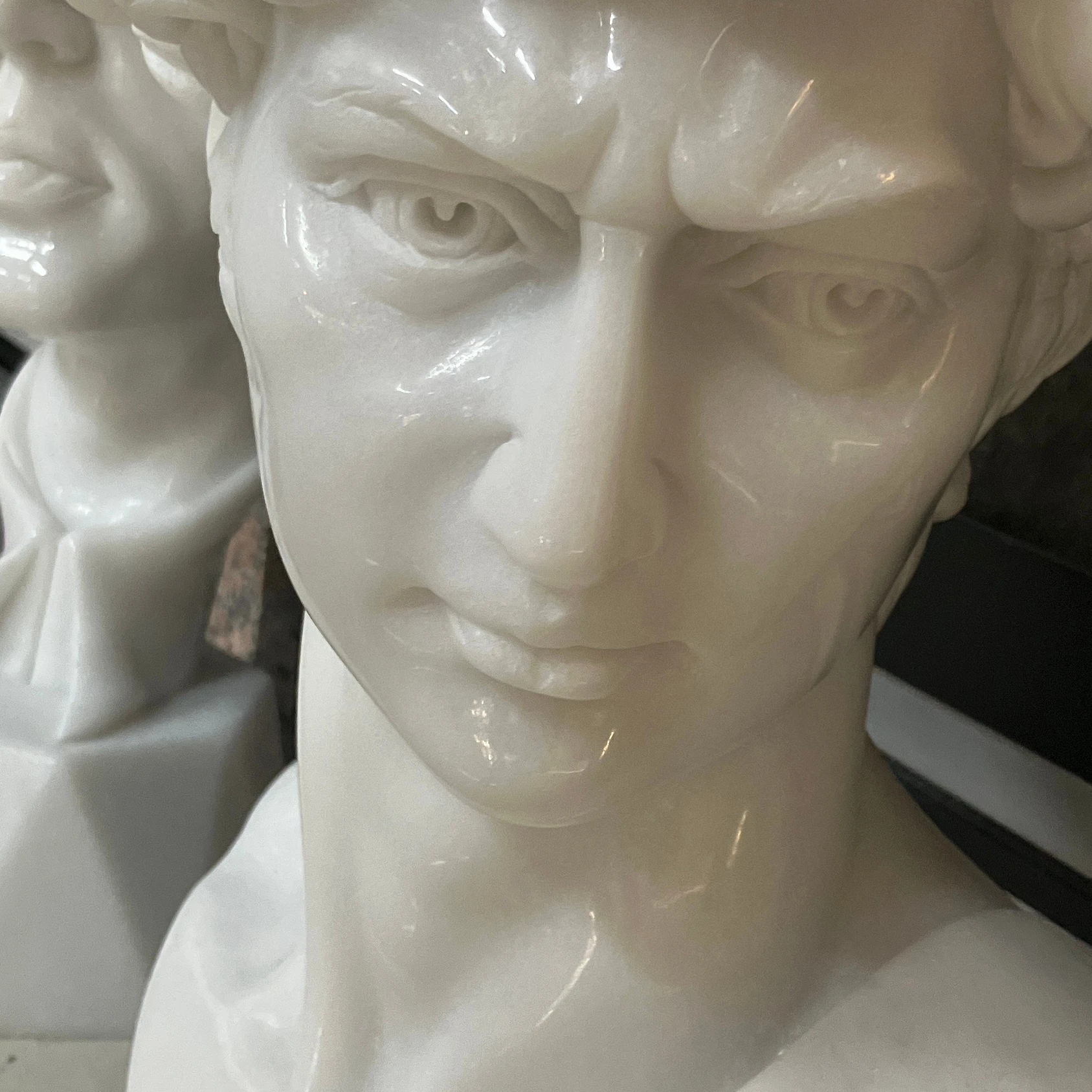 product david head sculpture in polished onyx marble for office  hotel decorations-0