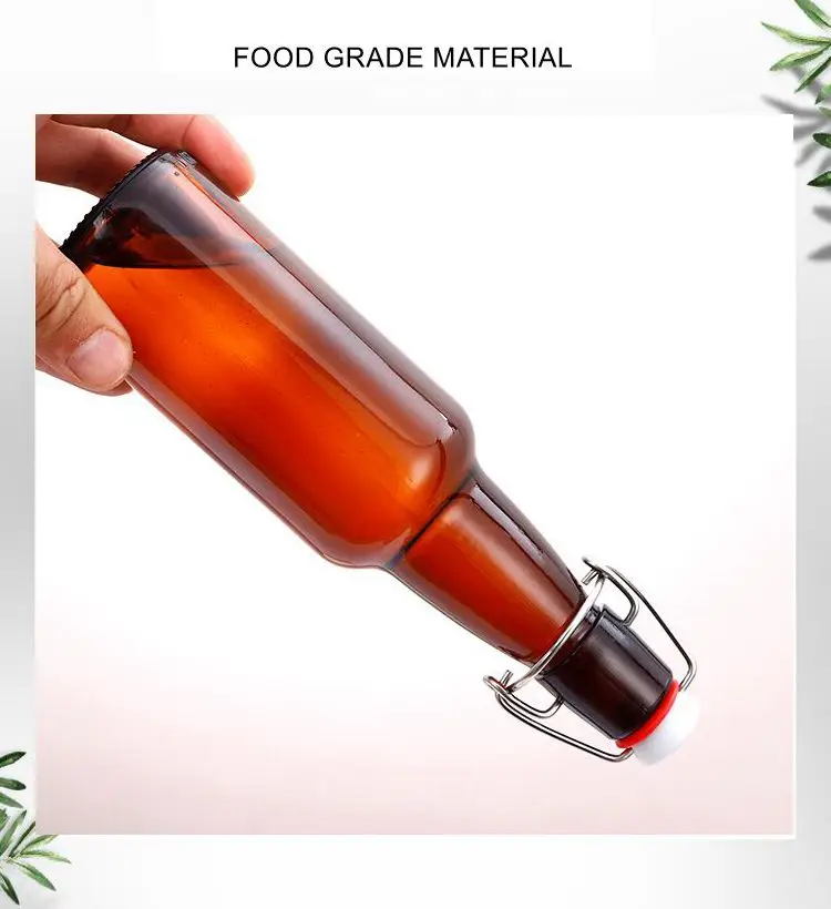 Empty Amber Clear 330ml Glass Beer Bottle