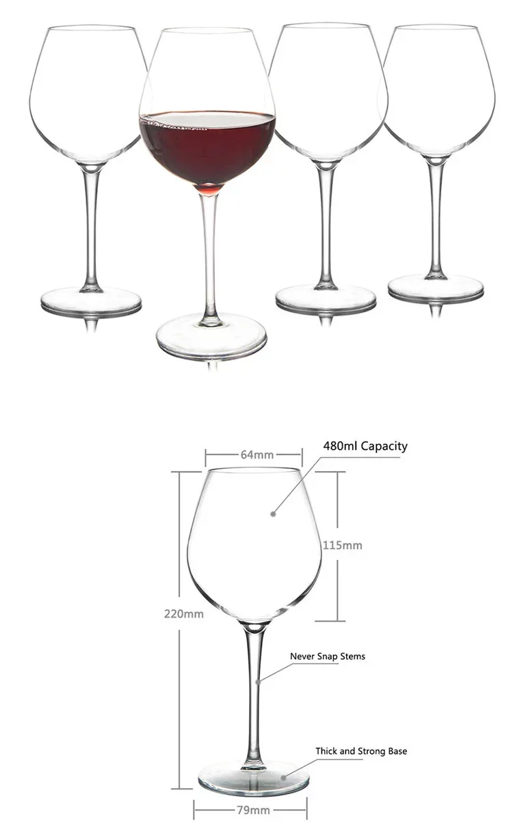 Unbreakable Wine Glasses Tritan Plastic Globlet Small Brandy Snifter