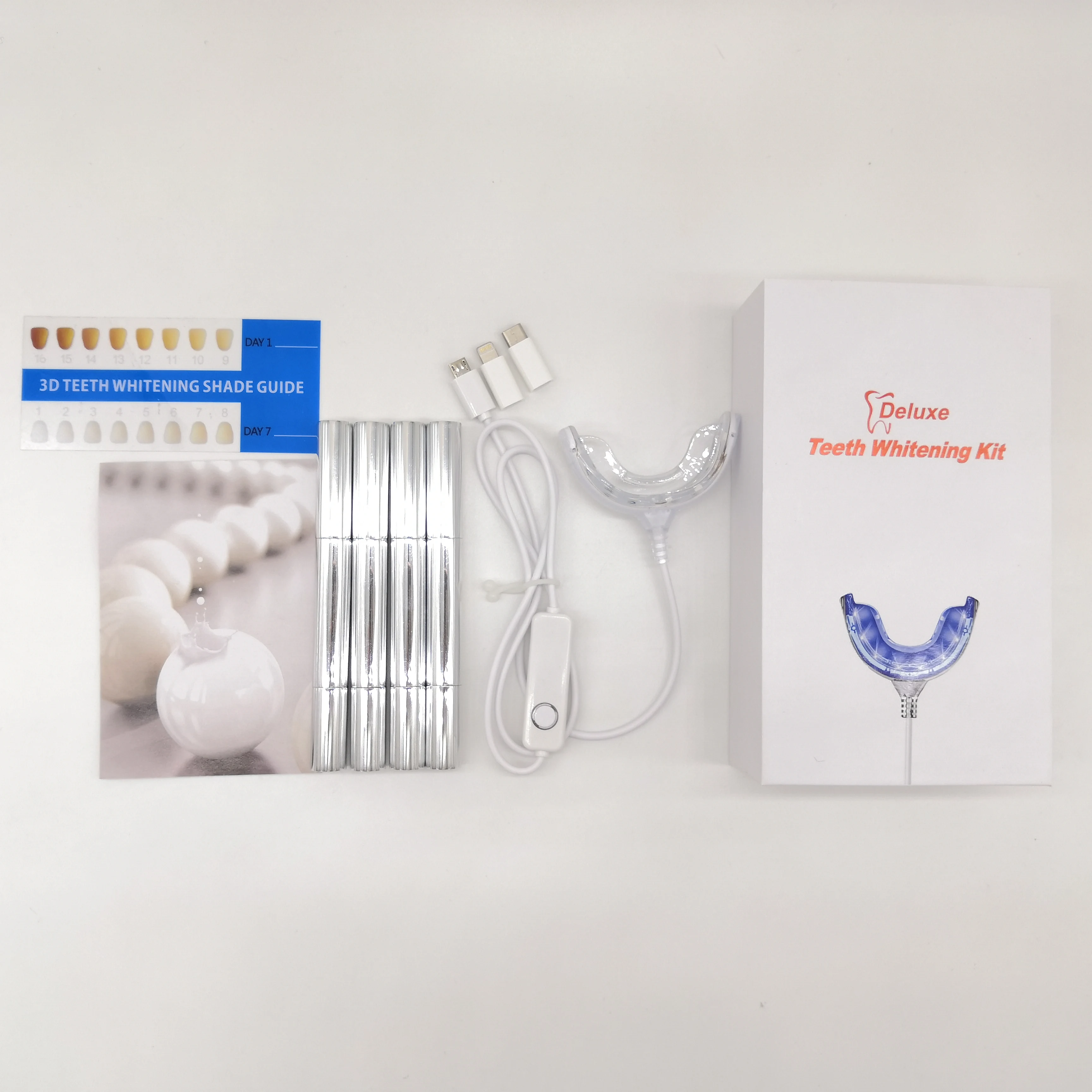Best seller non peroxide teeth whitening kit with led light and gels