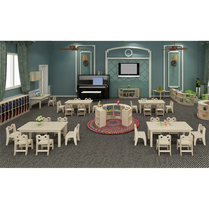 Moetry Safe Plywood Child Care Classroom Furniture Kids School