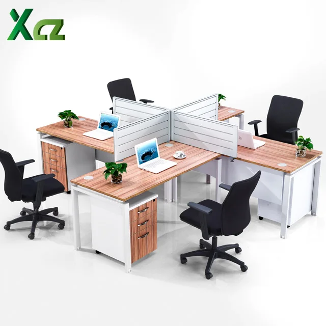 Commercial Office Furniture Office Desk Dividers 4 People Office