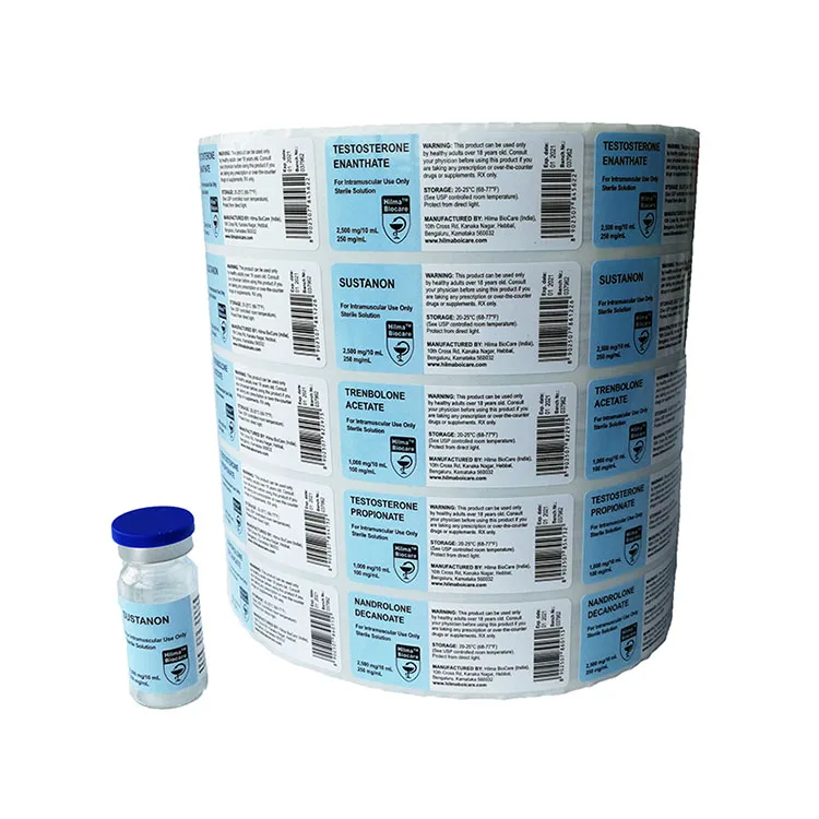 Oem Printed Vinyl Trenbolone Acetate 10ml Multiple Dose Vial Packaging