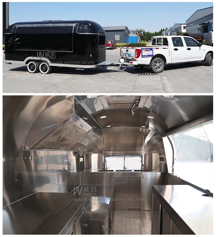 Wecare Street Mobile Restaurant Food Vans Truck Airstream Mobile Fast