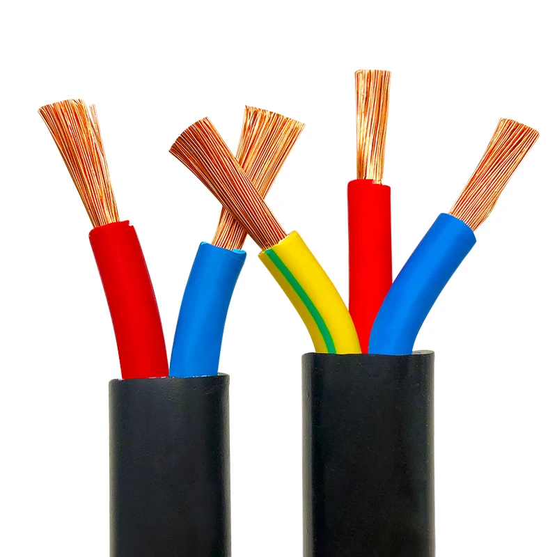 2 Pin 3 Pin Black Extension Wire PVC Sheath Electric Cables LED power Cable copper 1.5mm 2.5mm 4mm 6mm