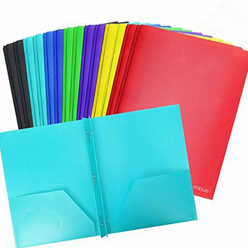 cheap plastic folders with prongs