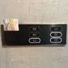 Click tact switch with DND and Make Room UP buttons,RS 485 Aluminum brushed 220v hotel wall light switch