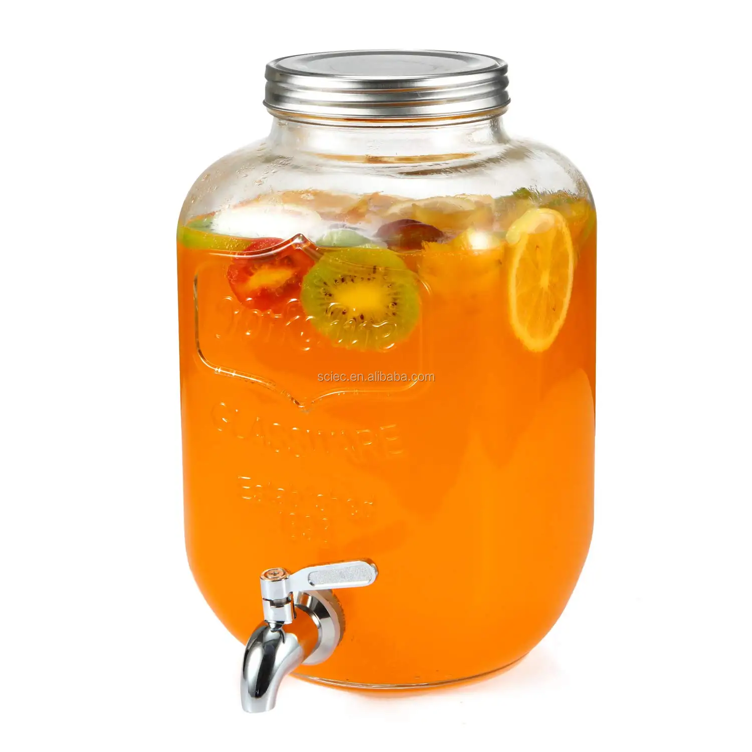 Hotsale Square 4l 5l 8l Yorkshire Glass Beverage Drink Dispenser Mason