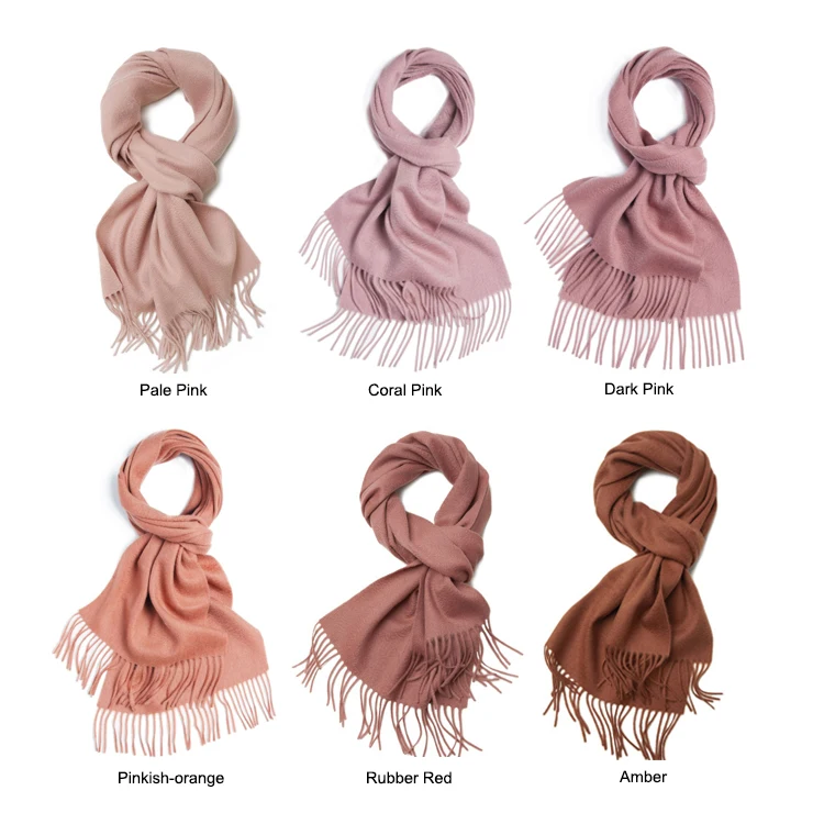 Brushed Scottish Cashmere Scarf Solid Color Cashmere Scarf