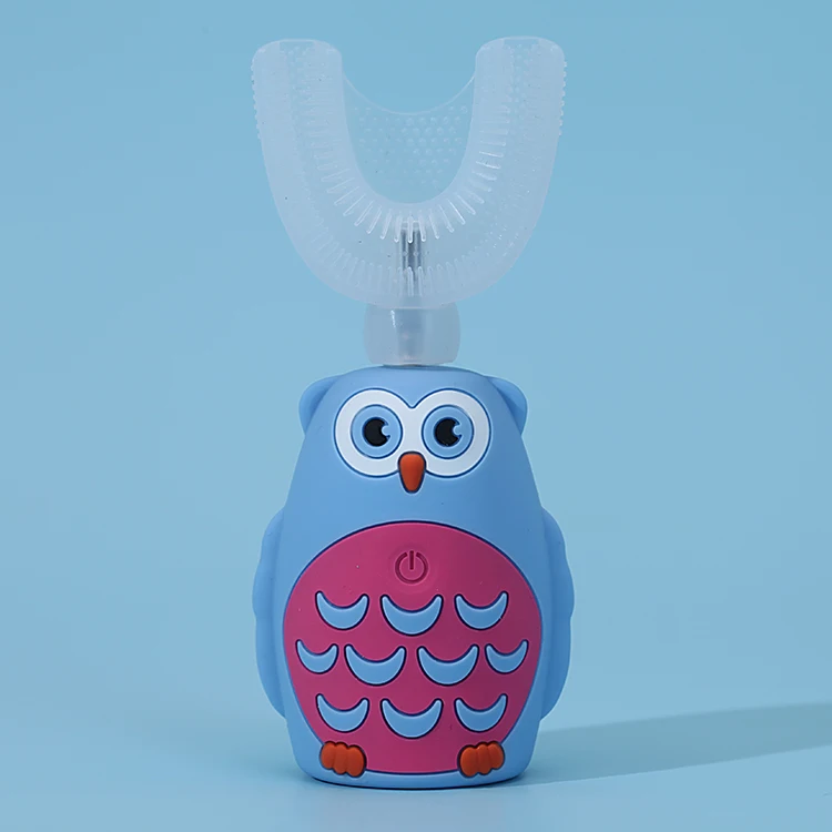 
electric dental rechargeable healthy u shaped silicone kids toothbrush for babies 