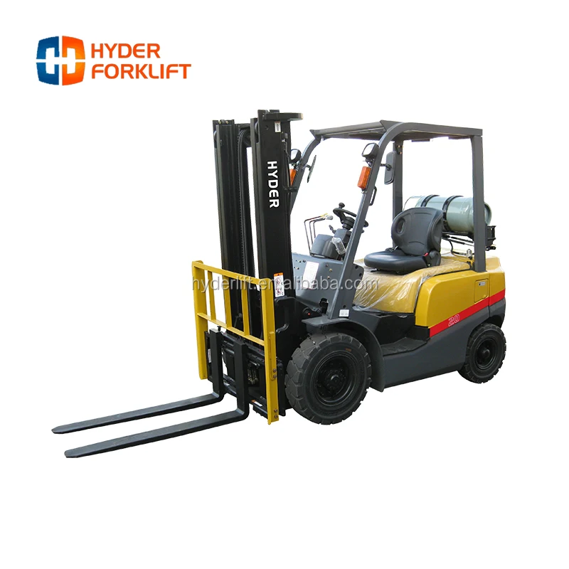 Hyder 2000kg Gasoline Forklift 2ton Lpg Forklift With Nissan Engine Or