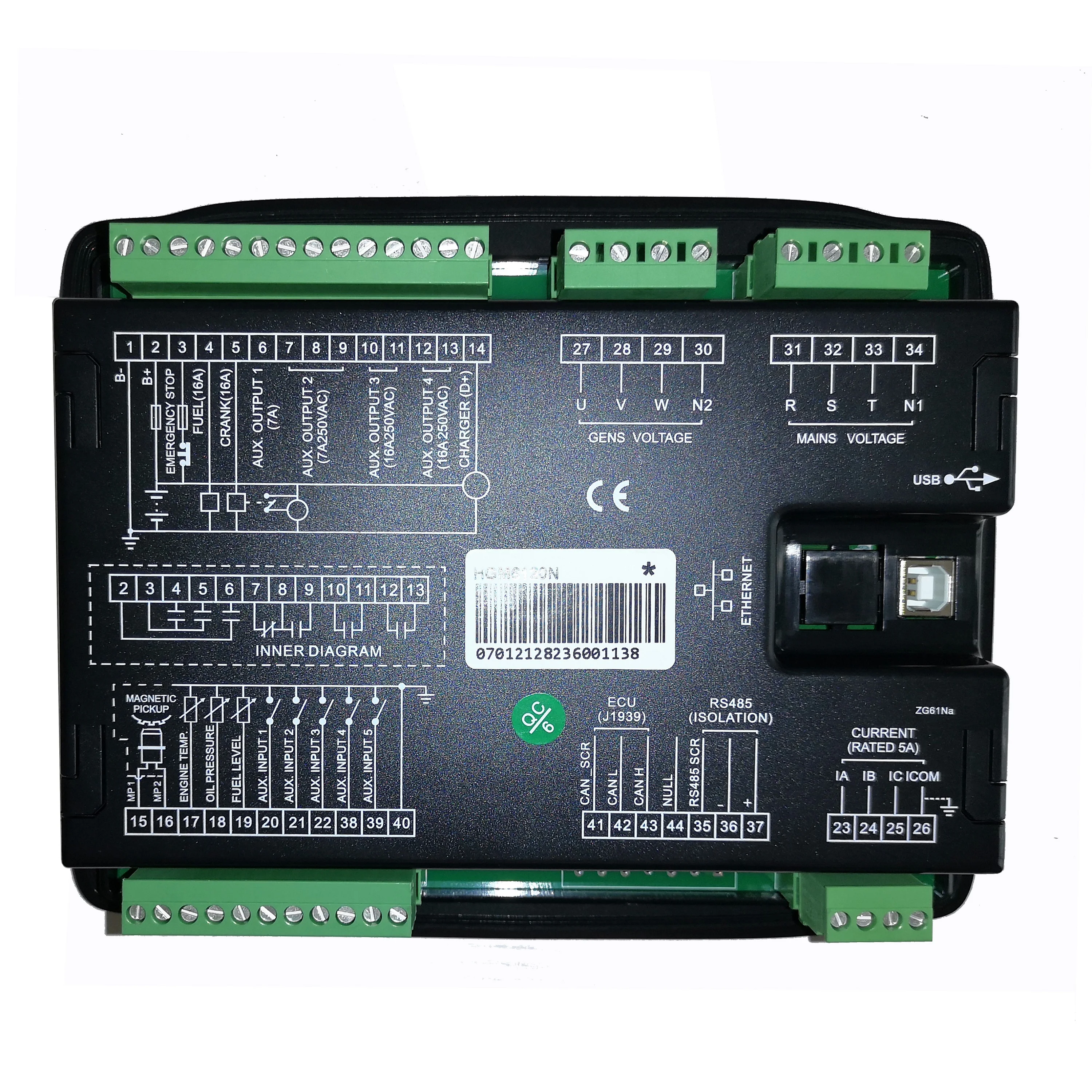 原装发电机发电机组控制模块面板发动机控制器 hgm6120 