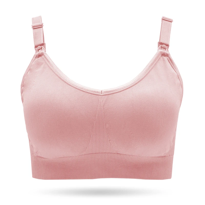 Women Maternity Lycra Cotton Front Open Nursing Bra Wireless