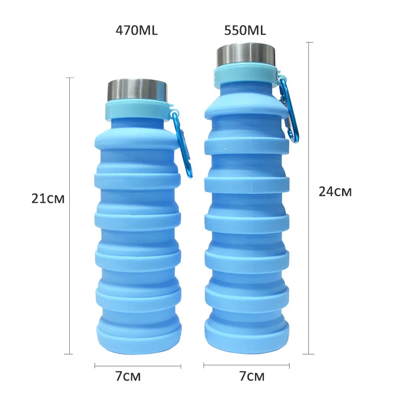 Expandable Collapsible Silicone Folding Water Retractable Bottles