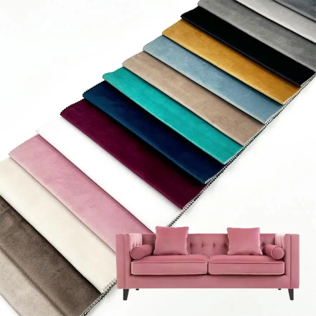 Furniture Upholstery 100% Polyester Turkish Velour Fabric